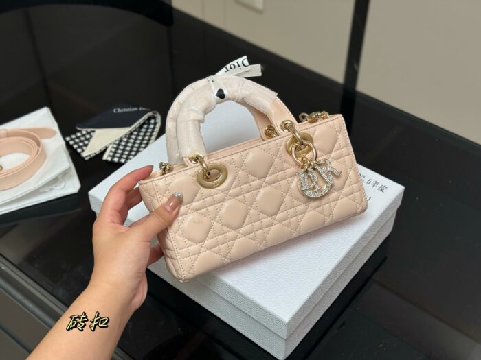 Dior Lady Lambskin Horizontal Diana Bag 2025 New Silhouette Dual Straps - Image 12
