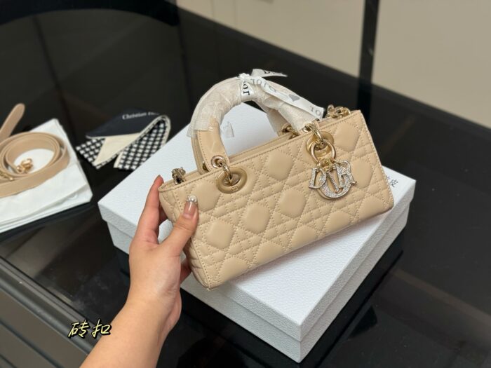 Dior Lady Lambskin Horizontal Diana Bag 2025 New Silhouette Dual Straps - Image 14