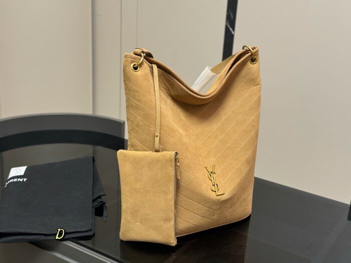 Yves Saint Laurent Niki Supple Bucket Autumn Suede Bucket Bag Caramel Cognac - Image 5