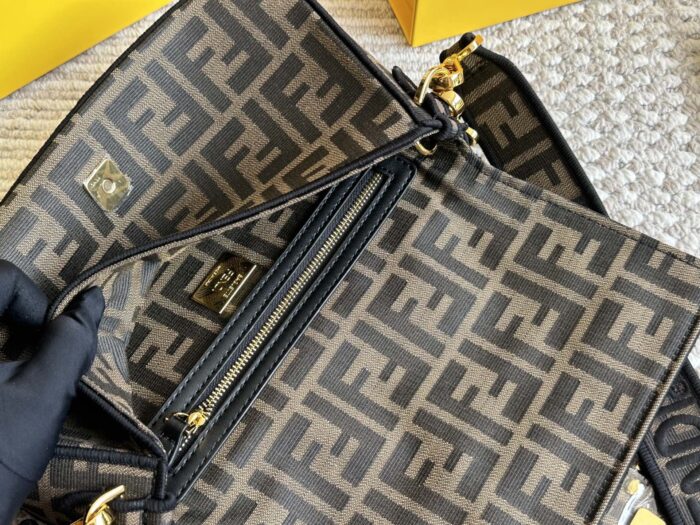 Fendi Vintage Monogram Bag Handheld/Crossbody Wide Shoulder Strap - Image 9