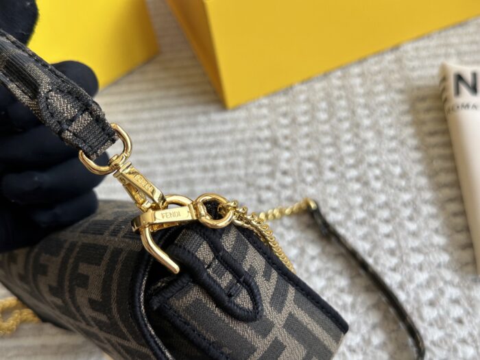 Fendi Baguette Shoulder/Crossbody Bag Effortlessly Street-Chic Compact And Adorable - Image 8