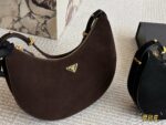 Prada Sling Bag - Satin Leather, Versatile And Durable Crescent Bag