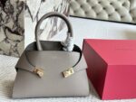 Ferragamo Trifolio Classic Shoulder Bag Adjustable Strap With Cancini Buckle Practical Card Slots Compact And Elegant - Image 11