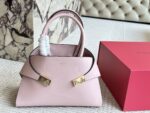 Ferragamo Trifolio Classic Shoulder Bag Adjustable Strap With Cancini Buckle Practical Card Slots Compact And Elegant - Image 17