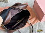 Miu Miu Bowling Bag/Briefcase Smooth Leather With Satin Lining Handheld Or Crossbody - Image 7