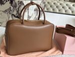 Miu Miu Bowling Bag Calfskin Leather With Satin Lining Handheld Or Crossbody Bag - Image 4