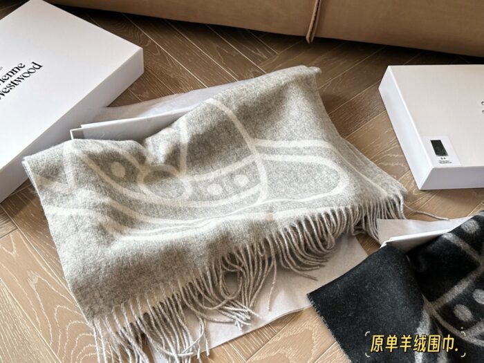 Vivienne Westwood New Wool Scarf Minimalist And Elegant Soft Against The Skin Generous Dimensions - Image 1