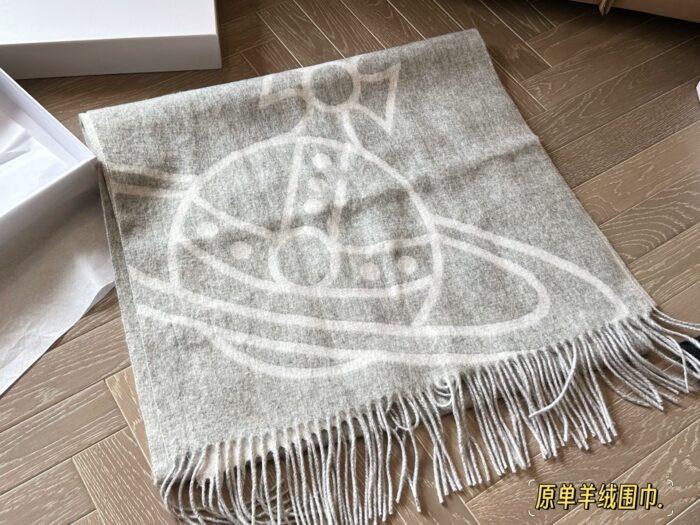 Vivienne Westwood New Wool Scarf Minimalist And Elegant Soft Against The Skin Generous Dimensions - Image 4