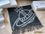Vivienne Westwood New Wool Scarf Planetary Pattern Minimalist And Sophisticated Soft Against The Skin Generous Dimensions - Image 4