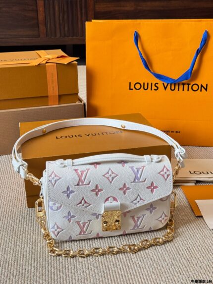 Louis Vuitton Pochette Metis East West Mini Monogram Messenger Bag | Handheld, Shoulder, Crossbody | Gold-Tone Hardware | Adjustable Shoulder Strap | Zip Closure | Gift Box Included
