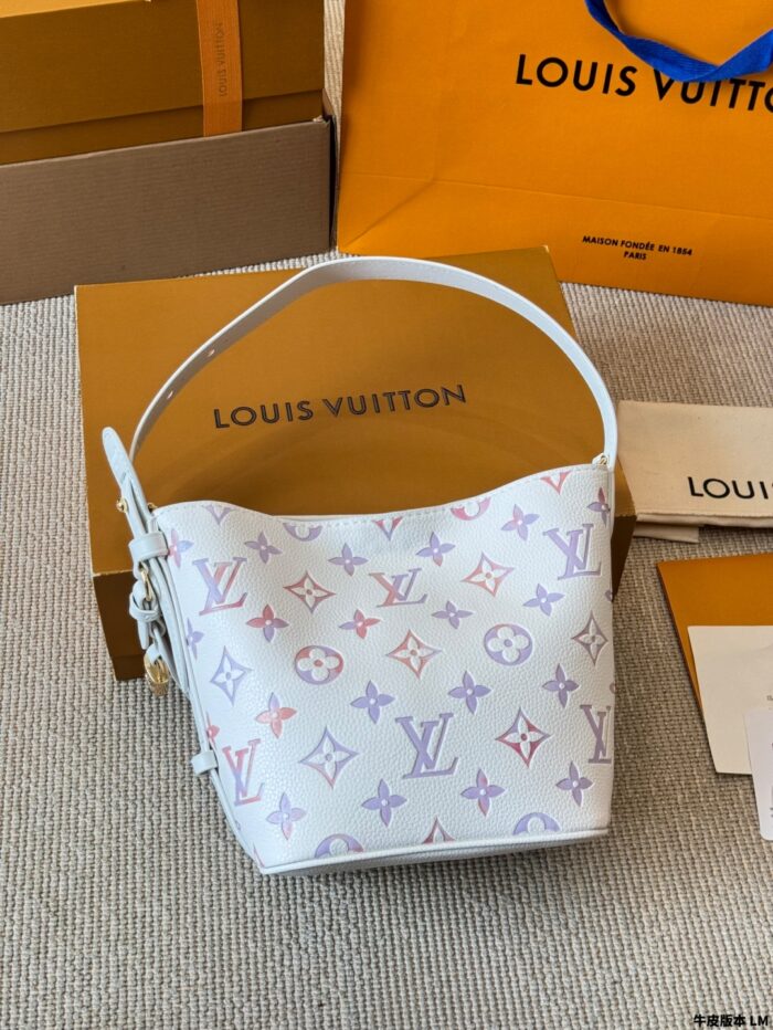 Louis Vuitton All In Bb Limited Edition Pink-Purple Monogram Calfskin Foldable Handbag - Image 2