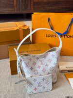 Louis Vuitton All In Bb Limited Edition Pink-Purple Monogram Calfskin Foldable Handbag - Image 4