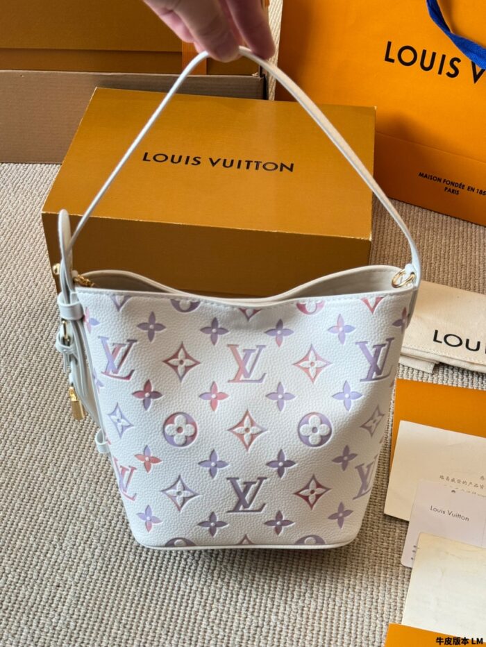 Louis Vuitton All In Bb Limited Edition Pink-Purple Monogram Calfskin Foldable Handbag - Image 5