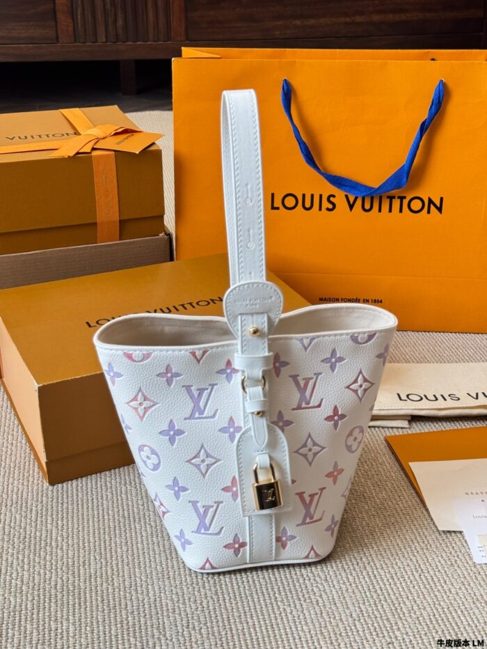 Louis Vuitton All In Bb Limited Edition Pink-Purple Monogram Calfskin Foldable Handbag - Image 6