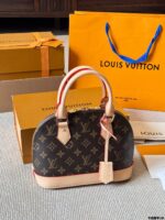Louis Vuitton Alma Bb Monogram Calfskin Shell Bag Classic And Practical - Image 8