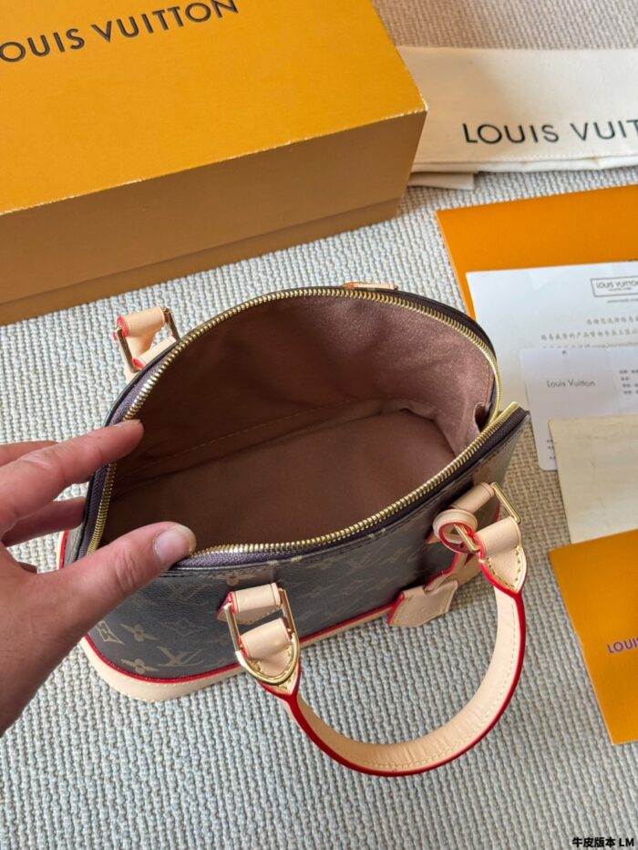 Louis Vuitton Alma Bb Monogram Calfskin Shell Bag Classic And Practical - Image 9