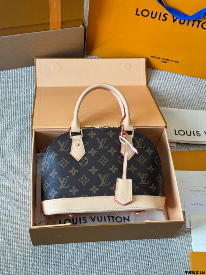 Louis Vuitton Alma Bb Monogram Calfskin Shell Bag Classic And Practical - Image 10