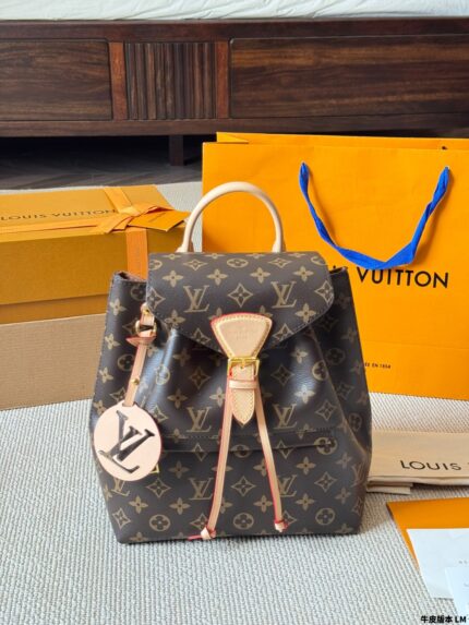 Louis Vuitton Montsouris Backpack With Dupont Liner Waterproof, Lightweight, Multiple Side Pockets For Organisation