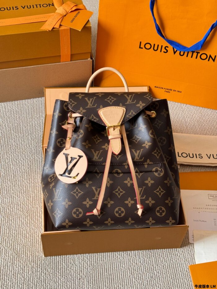 Louis Vuitton Montsouris Backpack With Dupont Liner Waterproof, Lightweight, Multiple Side Pockets For Organisation - Image 4