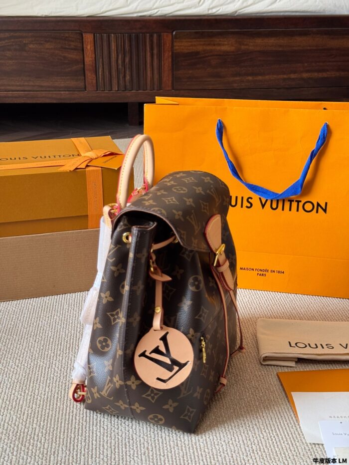 Louis Vuitton Montsouris Backpack With Dupont Liner Waterproof, Lightweight, Multiple Side Pockets For Organisation - Image 5