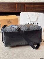 Coach Men'S Travel Bag - Signature C Monogram With Multiple Emblems - Scratch-Resistant And Durable - Image 6