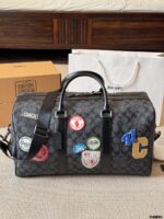 Coach Men'S Travel Bag - Signature C Monogram Pvc-Coated Canvas - Scratch-Resistant & Durable