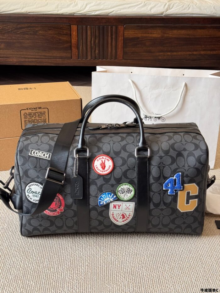 Coach Men'S Travel Bag - Signature C Monogram Pvc-Coated Canvas - Scratch-Resistant & Durable - Image 1