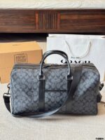 Coach Men'S Travel Bag - Signature C Monogram Pvc-Coated Canvas - Scratch-Resistant & Durable - Image 4