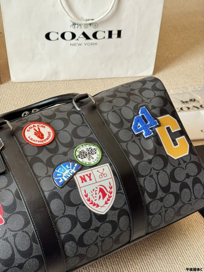 Coach Men'S Travel Bag - Signature C Monogram Pvc-Coated Canvas - Scratch-Resistant & Durable - Image 6