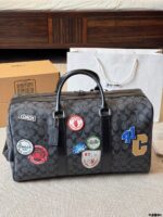 Coach Men'S Travel Bag - Signature C Monogram Pvc-Coated Canvas - Scratch-Resistant & Durable - Image 7