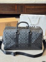 Coach Men'S Travel Bag - Signature C Monogram Pvc Scratch-Resistant Durability