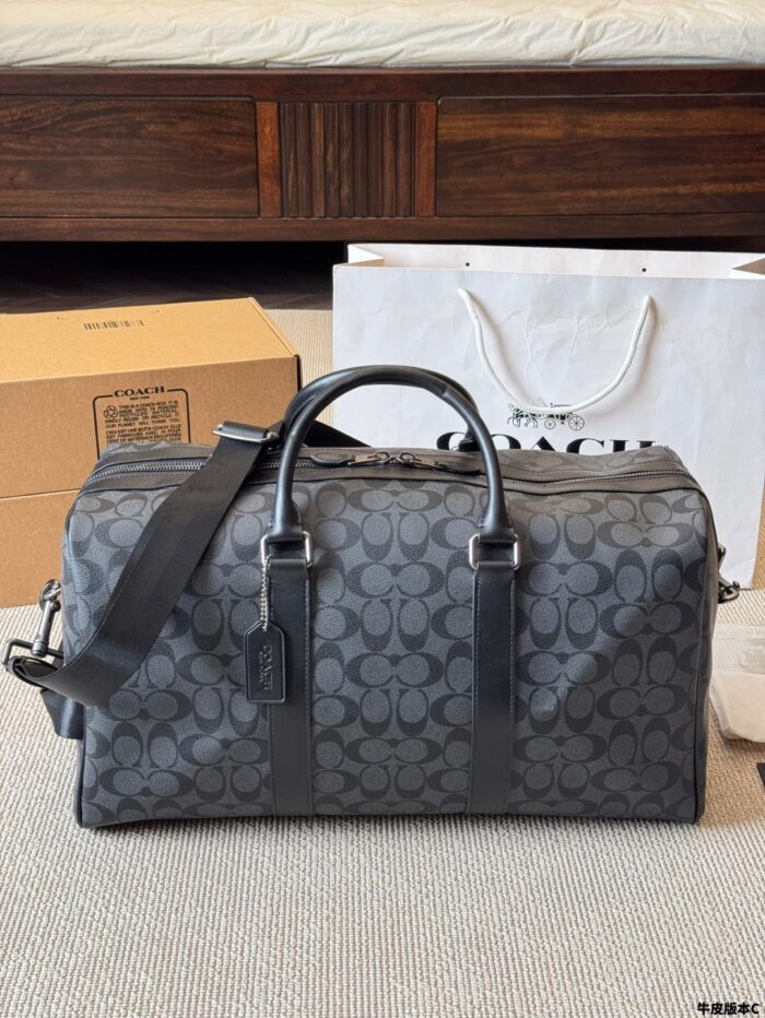 Coach Men'S Travel Bag - Signature C Monogram Pvc Scratch-Resistant Durability - Image 3