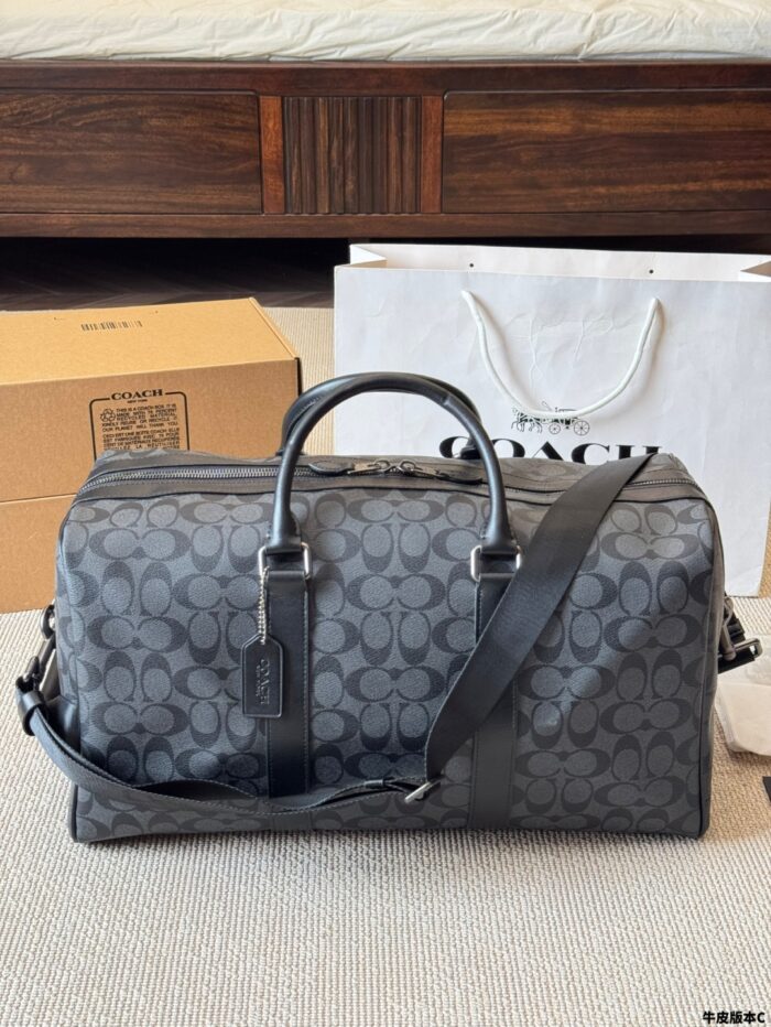 Coach Men'S Travel Bag - Signature C Monogram Pvc Scratch-Resistant Durability - Image 4