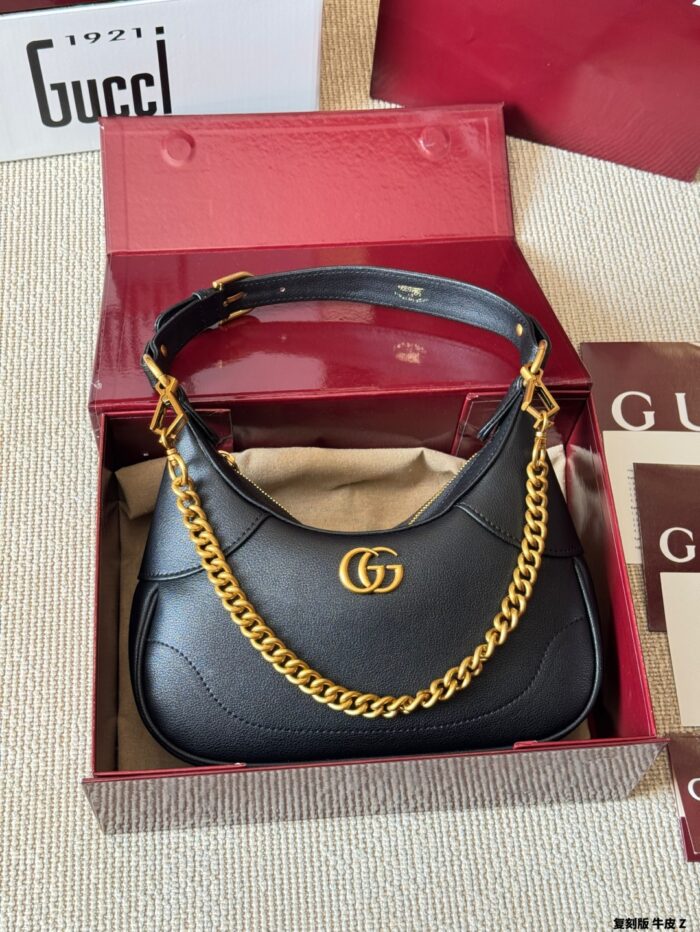 Gucci Aphrodite Replica Cowhide Crescent Underarm Bag Three-In-One Functionality Elegant, Durable And Practical - Image 4