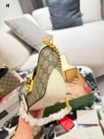 Gucci Padlock Mini Shoulder Bag Gg Supreme Canvas Padlock Clasp Adjustable Leather Chain Strap - Image 9