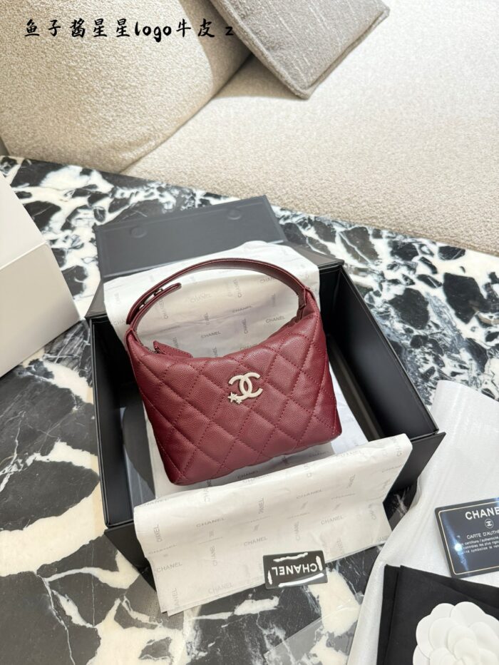 Chanel 25B Star Lunchbox Bag In Silver Buckle Caviar Calfskin - Image 11