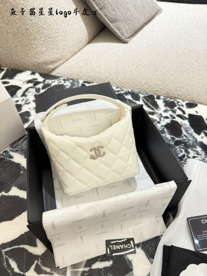 Chanel 25B Star Lunchbox Bag In Silver Buckle Caviar Calfskin - Image 12
