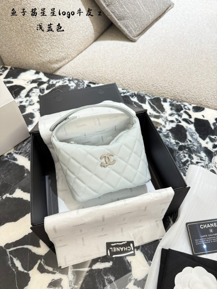 Chanel 25B Star Lunchbox Bag In Silver Buckle Caviar Calfskin - Image 15