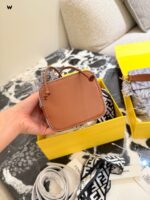 Fendi Fringe Collection Denim Blue Vintage Print Mini "Treasure" Bucket Bag - Can Be Handheld Or Crossbody, Versatile - Image 3