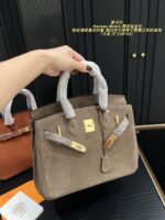Hermès Birkin Suede Platinum Bag Retro Chic Structured, Minimalist, Sophisticated - Image 9