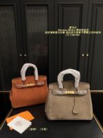 Hermès Birkin Suede Platinum Bag Retro Chic Structured, Minimalist, Sophisticated - Image 10