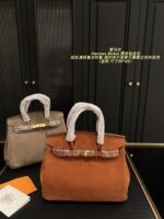 Hermès Birkin Suede Platinum Bag Retro Chic Structured, Minimalist, Sophisticated - Image 12