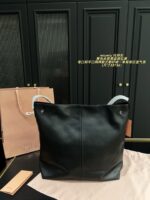 Miu Miu Single Strap Tote Bag Black Leather Curved Or Straight Handle Single Shoulder Strap Generous Capacity - Image 2