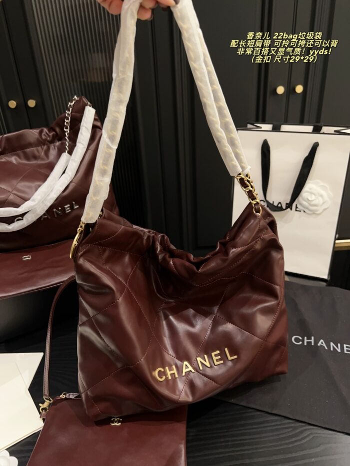 Chanel 22 Bag (Trash Bag) With Adjustable Straps For Hand-Carrying, Crossbody Or Shoulder Wear. Versatile And Elegant. - Image 6