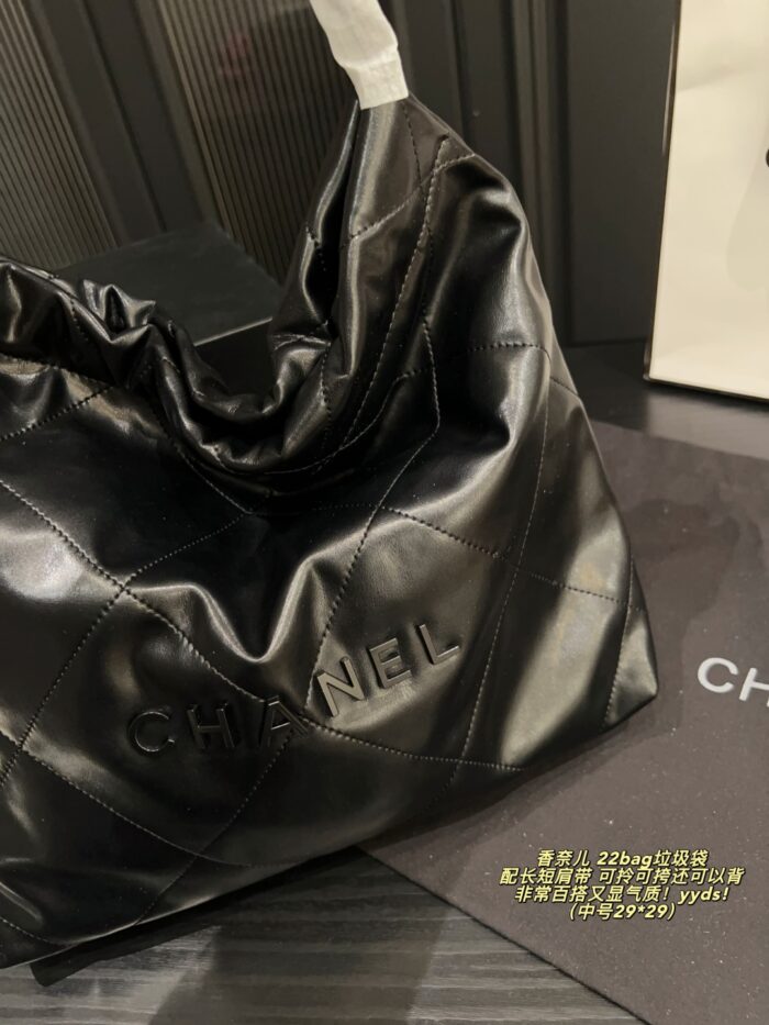 Chanel 22 Bag Garbage Bag With Long/Short Shoulder Straps - Carry, Sling, Or Backpack - Versatile And Elegant - Image 3