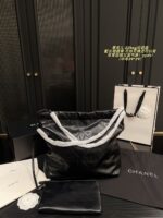 Chanel 22 Bag Garbage Bag With Long/Short Shoulder Straps - Carry, Sling, Or Backpack - Versatile And Elegant - Image 11