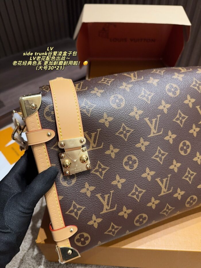 Louis Vuitton Side Trunk Monogram Colourway Box Bag Hard-Wearing And Durable Perfect For Everyday Use - Image 3