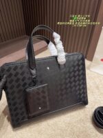 Montblanc Men'S Briefcase Classic Black Solid And Dignified, Fashionable And Elegant Classic Design - Image 2