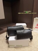 Montblanc Men'S Cylinder Bag Cowhide Leather, Spacious Capacity Daily Commuting And Work Bag