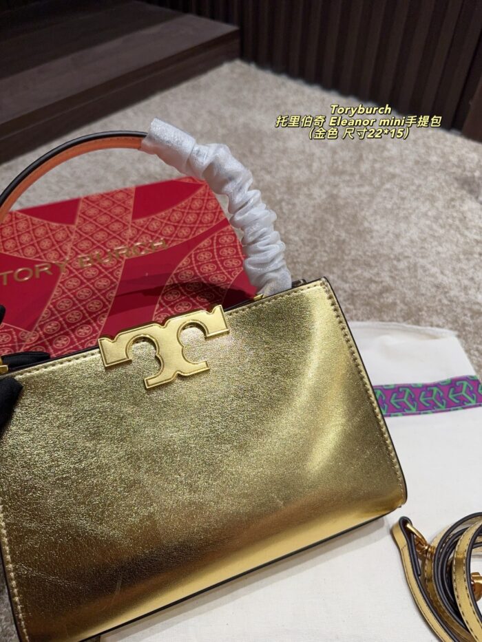 Tory Burch Eleanor Mini Handbag In Gold - Image 3